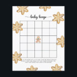 Gingerbread Baby shower bingo game<br><div class="desc">Watercolors Christmas cookies theme baby shower. Christmas gingerbread cookies. Matching items available.</div>