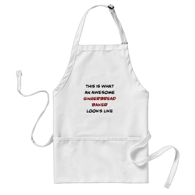 gingerbread baker, awesome standard apron (Front)