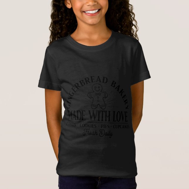 Gingerbread Bakery Cookie Baking Lover Baker Chris T-Shirt (Front)