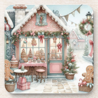 Gingerbread Bakery House Shop Coaster