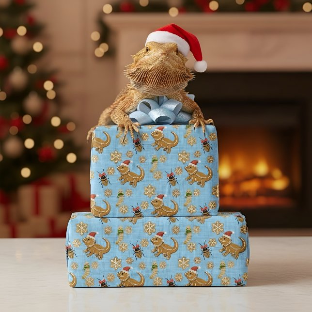 Gingerbread Bearded Dragon Christmas  Wrapping Paper (Creator Uploaded)