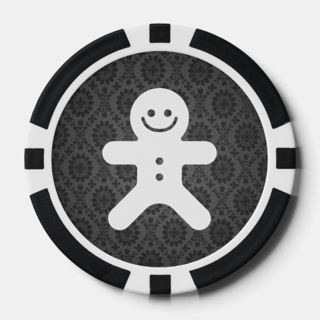 Gingerbread Bears Pictogram Poker Chips (Front)