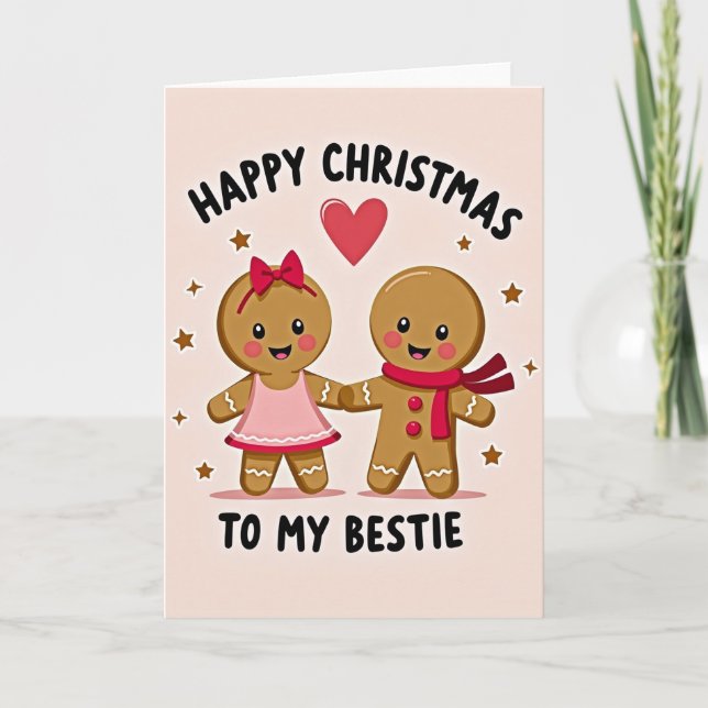Gingerbread Bestie Christmas Card (Front)