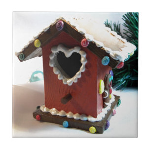 Gingerbread Birdhouse Tile