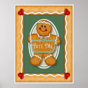 Gingerbread  Bite Me Poster