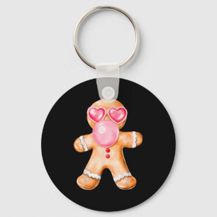 Gingerbread Blowing Bubble Gum Nk Sungles Christma Key Ring