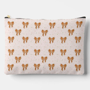 Gingerbread Bows Accessory Pouch