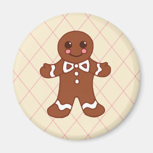 Gingerbread Boy Christmas Magnet