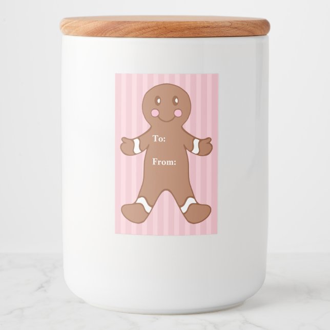 Gingerbread Boy Gift Tag Labels (Front)
