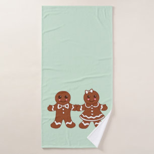 Gingerbread Boy & Girl Bath Towel