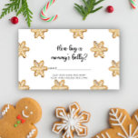 Gingerbread boy how big is mummy's belly enclosure card<br><div class="desc">Watercolor cookies diaper raffle ticket. Matching items available.</div>