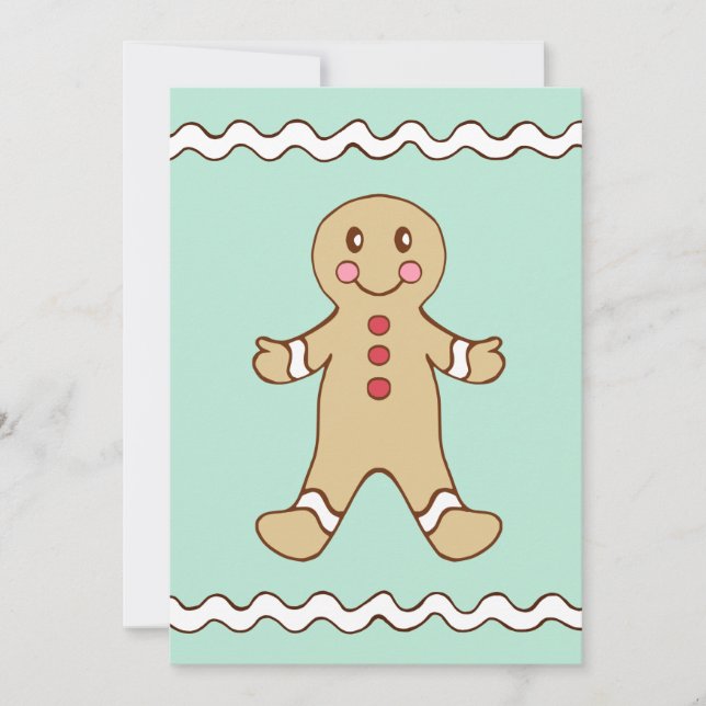 Gingerbread Boy Invitations (Front)