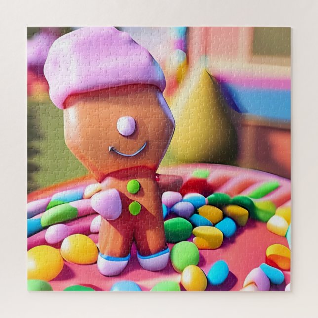 Gingerbread Boy Makes Good - Ken Gauge Art Jigsaw Puzzle (Vertical)