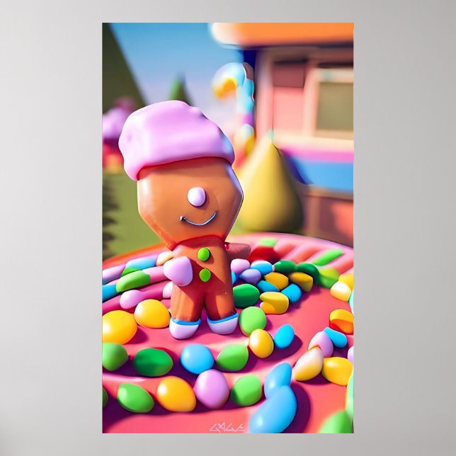 Gingerbread Boy Makes Good - Ken Gauge Art Poster (Front)