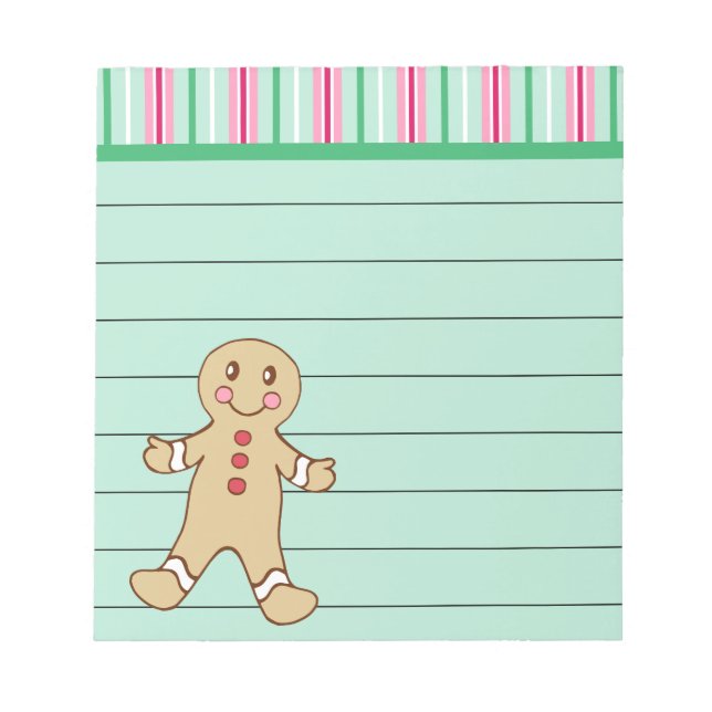 Gingerbread Boy Notepad (Front)