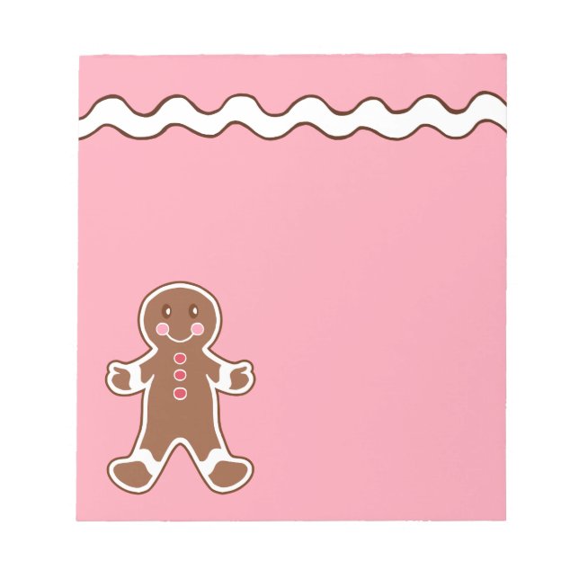 Gingerbread Boy Notepad (Front)