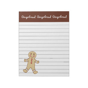 Gingerbread Boy Notepad