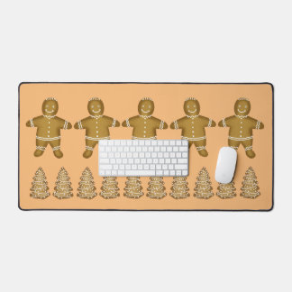 Gingerbread Boys and Trees Desk Mat