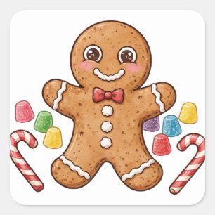 Gingerbread Buddy Christmas Cookie Sticker