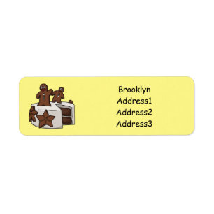 Gingerbread cake cartoon illustration