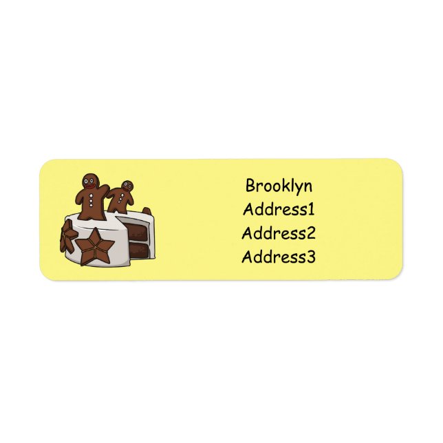 Gingerbread cake cartoon illustration (Front)