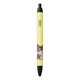 Gingerbread cake cartoon illustration black ink pen