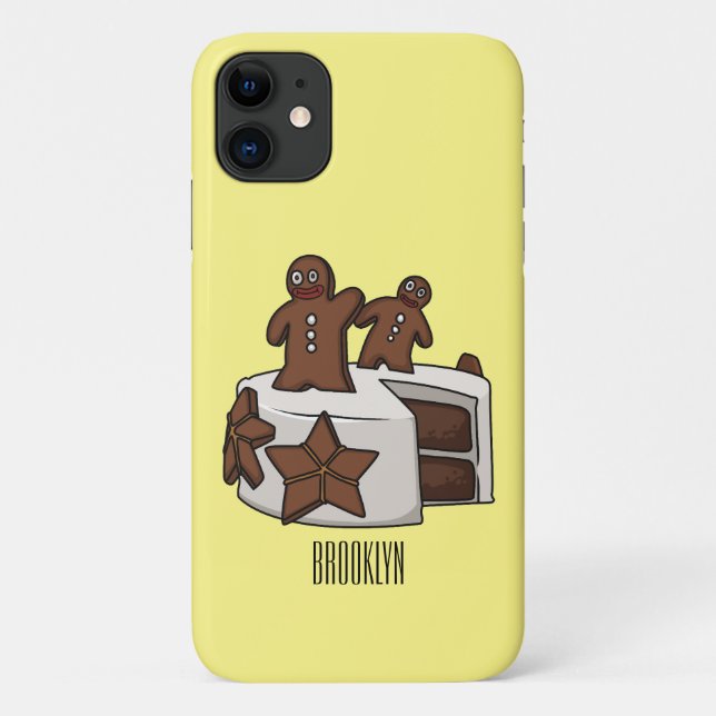 Gingerbread cake cartoon illustration Case-Mate iPhone case (Back)