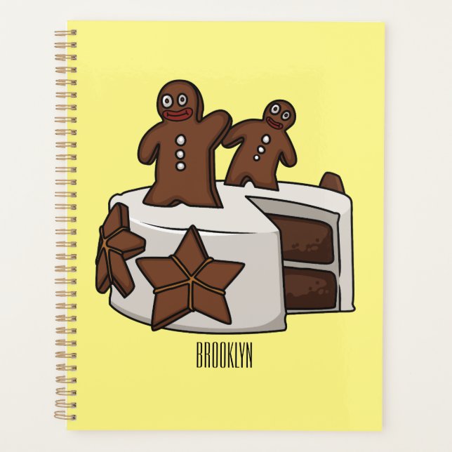 Gingerbread cake cartoon illustration planner (Front)