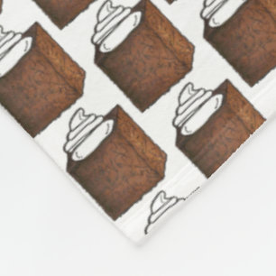 Gingerbread Cake Slice Christmas Baking Holiday Fleece Blanket