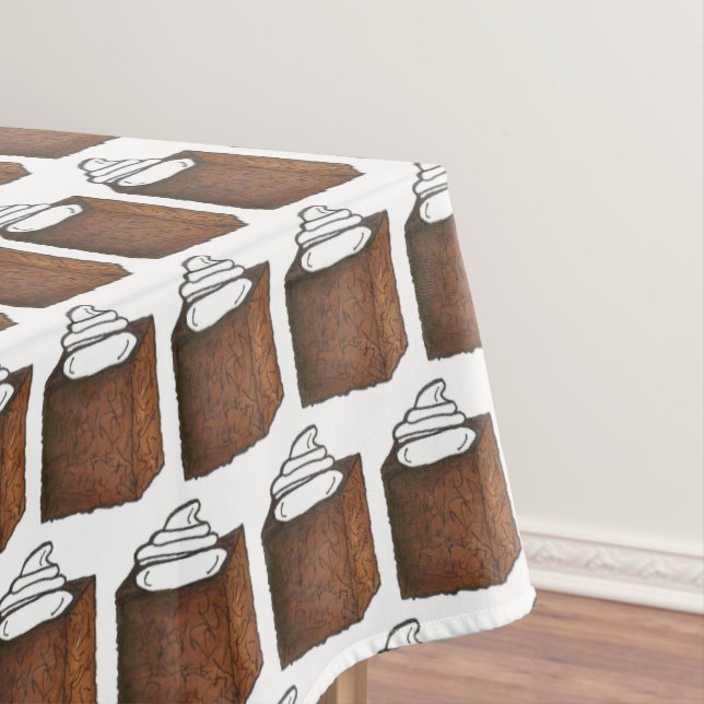 Gingerbread Cake Slice Christmas Baking Holiday Tablecloth (In Situ)