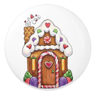 Gingerbread Candy House Drawer Pull Knob