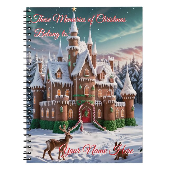 Gingerbread Castle from the Christmas Forest Notebook (Front)
