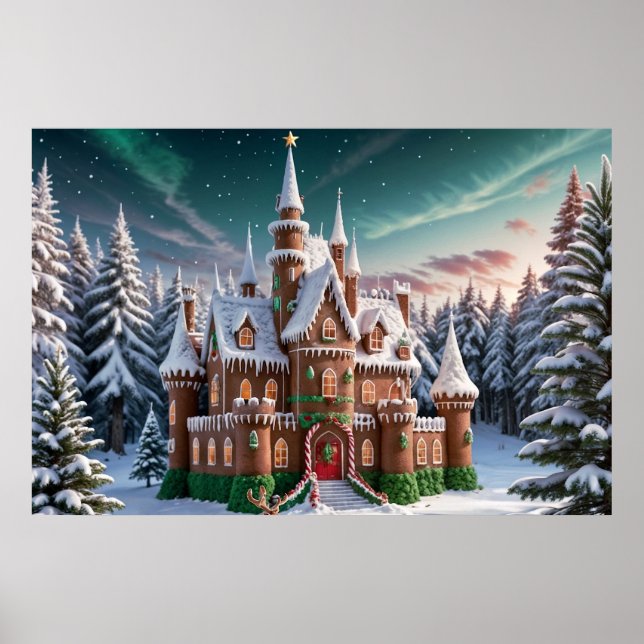 Gingerbread Castle from the Christmas Forest Poster (Front)