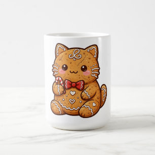Gingerbread Cat Christmas Cookie Coffee Mug