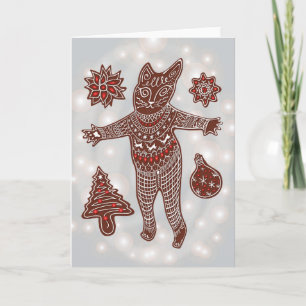 Gingerbread Cat  & Cookies, 2025 Card
