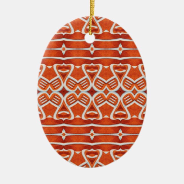 GINGERBREAD Ceramic Oval Ornament (Front)