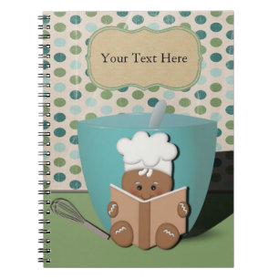 Gingerbread Chef, Customisable Spiral Notebook