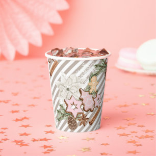 Gingerbread   Christmas Baby Shower  Paper Cups