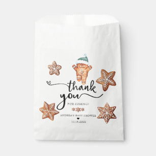 Gingerbread Christmas Baby Shower Thank You Favour Bags
