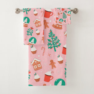 Gingerbread Christmas  Bath Towel Set