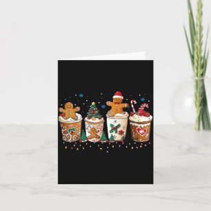 Gingerbread Christmas Coffee Cute Sweet Winter Hol Card