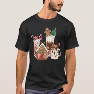Gingerbread Christmas Coffee Lover Gift Xmas T-Shirt