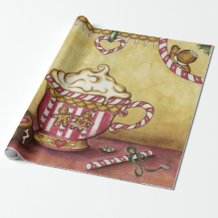 Gingerbread Christmas Coffee Wrapping Paper