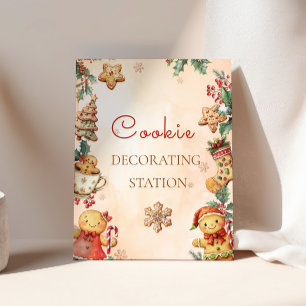 Gingerbread Christmas Cookie Decorating Poster