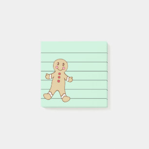 Gingerbread Christmas Cookie Notepad Post It