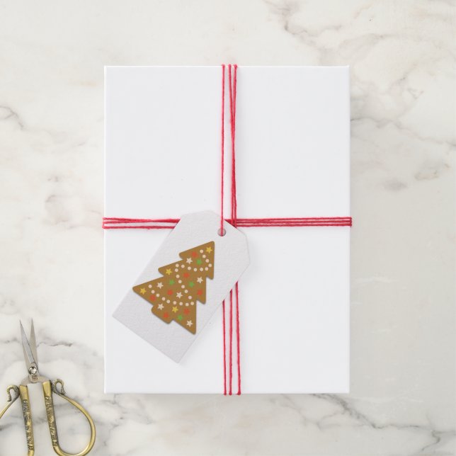  Gingerbread Christmas cookies Gift Tags (With Twine)