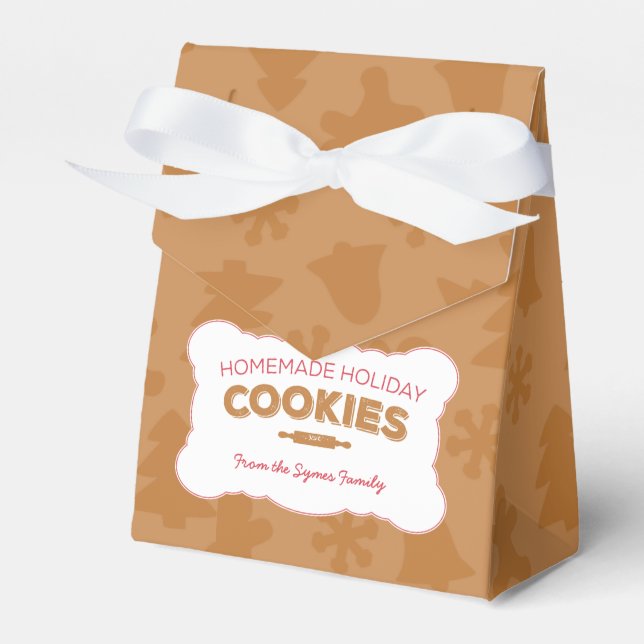 Gingerbread Christmas Cookies Treat Box (Front Side)