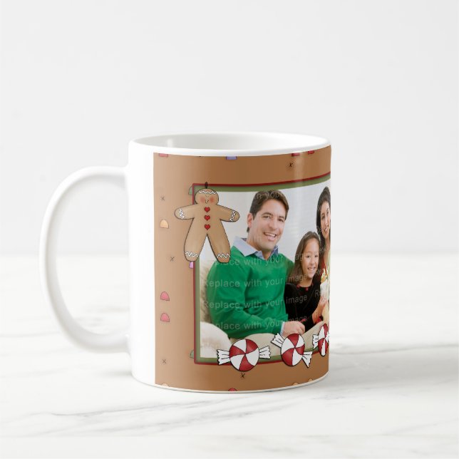 Gingerbread Christmas Design Coffee Mug (Left)