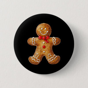 Gingerbread Christmas Graphic X-mas Family Gingerb 6 Cm Round Badge