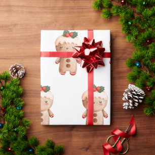 Gingerbread Christmas Holiday Xmas Gift  Wrapping Paper